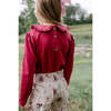 Laurel Long Sleeve Knit Tee, Raspberry - T-Shirts - 1 - thumbnail