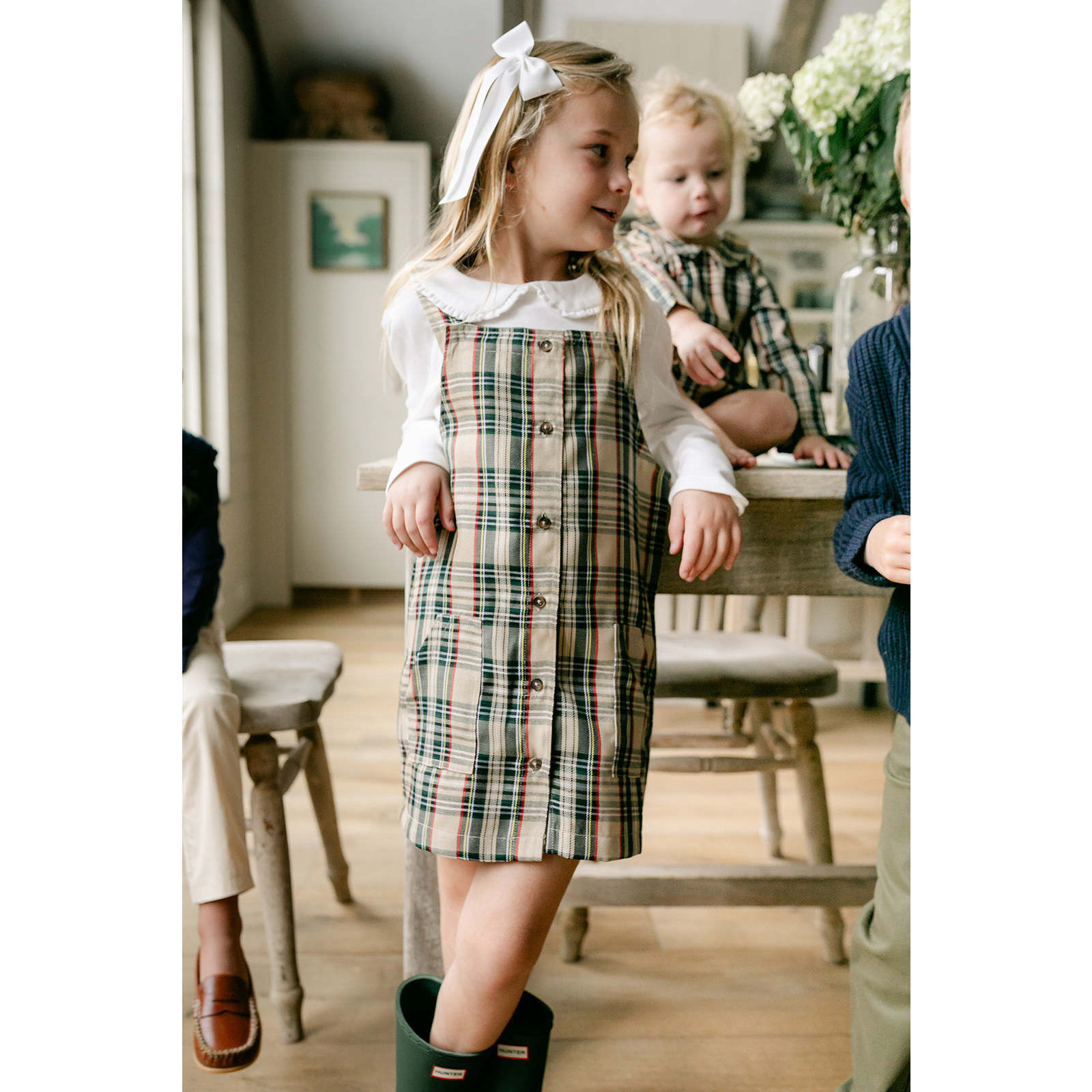 Kate Overall Dress, Fall Plaid - Little Paper Kids Dresses | Maisonette Kate Overall Dress, Fall Plaid - Little Paper Kids Dresses | Maisonette