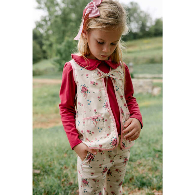 Laurel Long Sleeve Knit Tee, Raspberry - T-Shirts - 2