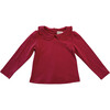 Laurel Long Sleeve Knit Tee, Raspberry - T-Shirts - 4