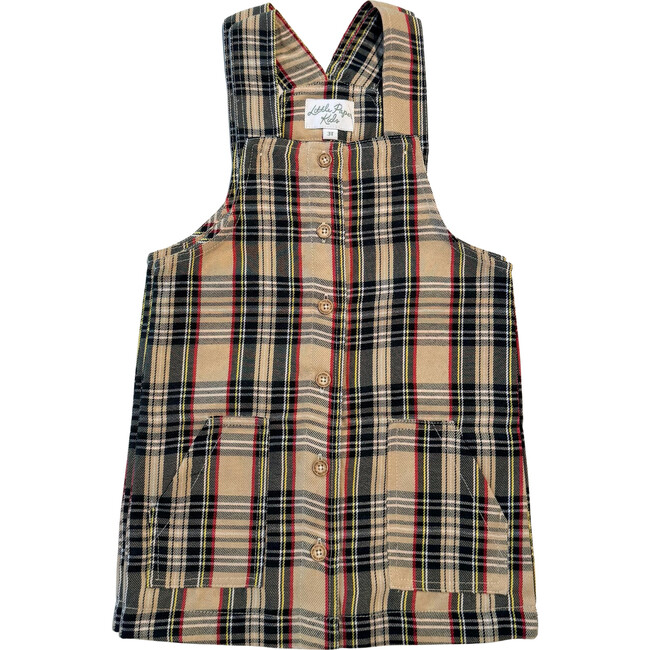 Kate Overall Dress, Fall Plaid - Dresses - 4