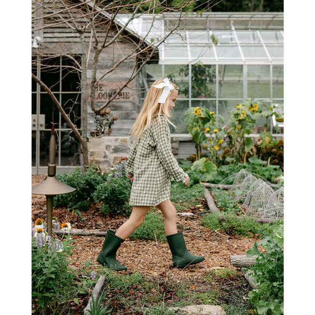 Goldie Long Sleeve Dress, Green Gingham
