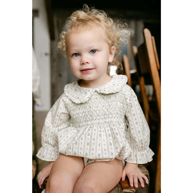 Gabrielle Smocked Bubble, Country Floral - Rompers - 4