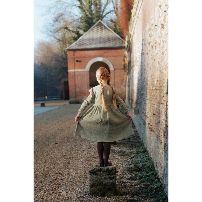 Girl's Dress Reina, Green - Dresses - 3