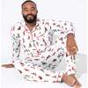 The Elf On The Shelf Bamboo Men's Pajama Set, White - Pajamas - 4