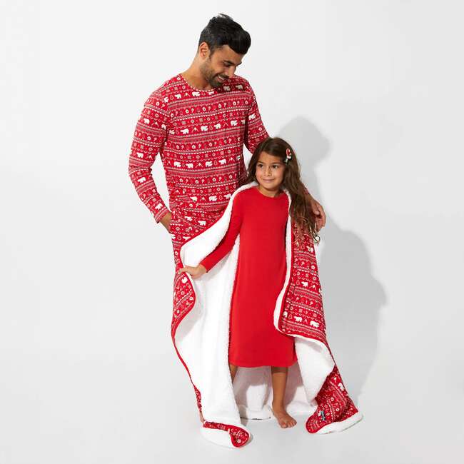 Polar Isle Red Bamboo Men's Pajama Set, Red - Pajamas - 4