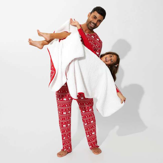 Polar Isle Red Bamboo Men's Pajama Set, Red - Pajamas - 5