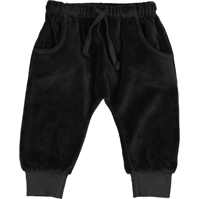 Velvet Joggers, Black