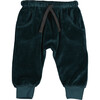 Velvet Sweatpants, Green - Sweatpants - 1 - thumbnail