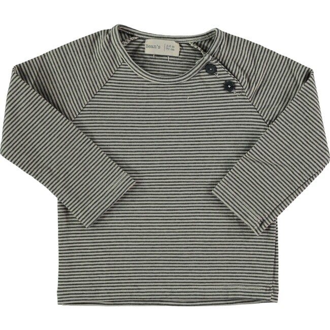 Striped Long Sleeve Tee, Stone