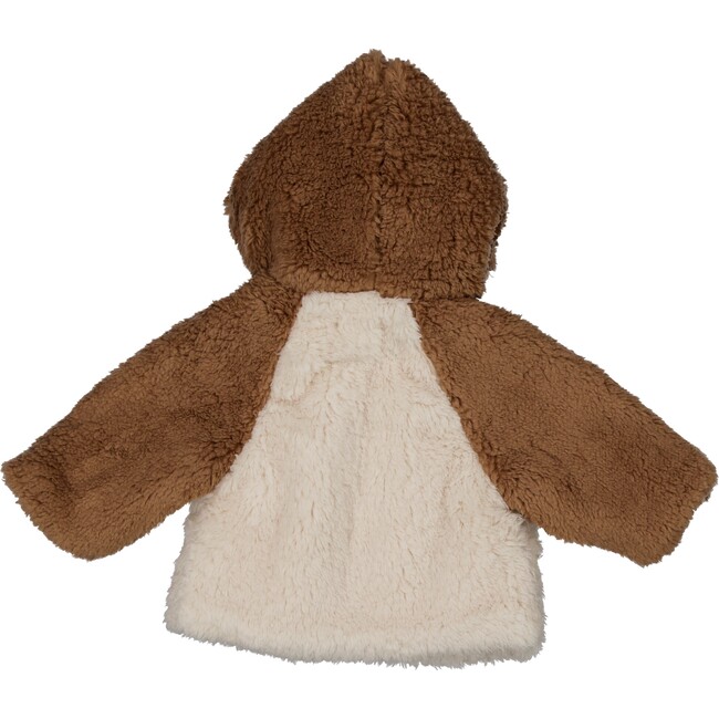 Fuzzy Jacket, Ecru and Walnut - Jackets - 2