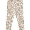 Vines Floral Print Leggings, Multicolors - Leggings - 1 - thumbnail