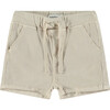 Twill 2-Pocket Drawstring Shorts, Stone - Shorts - 1 - thumbnail