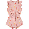 Icecream Print Sleeveless Romper, Pink - Rompers - 1 - thumbnail