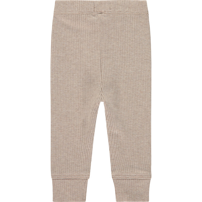 Jogger Style Straight Fit Ribbed Leggings, Desert - Leggings - 2