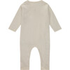 Long Sleeve Kimono Snap Style Romper, Cream - Rompers - 2