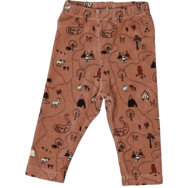 Embroidered Pants, Pink - Pants - 1