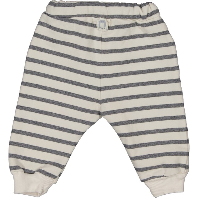 Striped Joggers, Ecru - Pants - 2