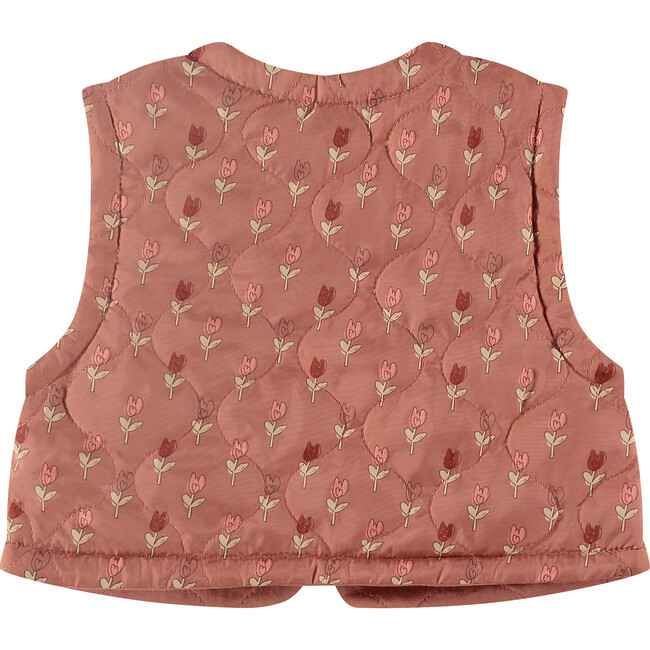 Floral Print Sleeveless Vest, Pink Blossom