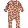 Dragonflies Print Long Sleeve Button-Up Romper, Vanilla - Rompers - 2 - thumbnail