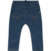 Baby Girl Straight Cut Denim Pants, Blue - Jeans - 2