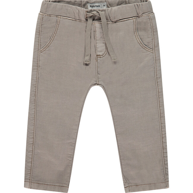 Baby Boy Straight Fit Drawstring Pants, Khaki