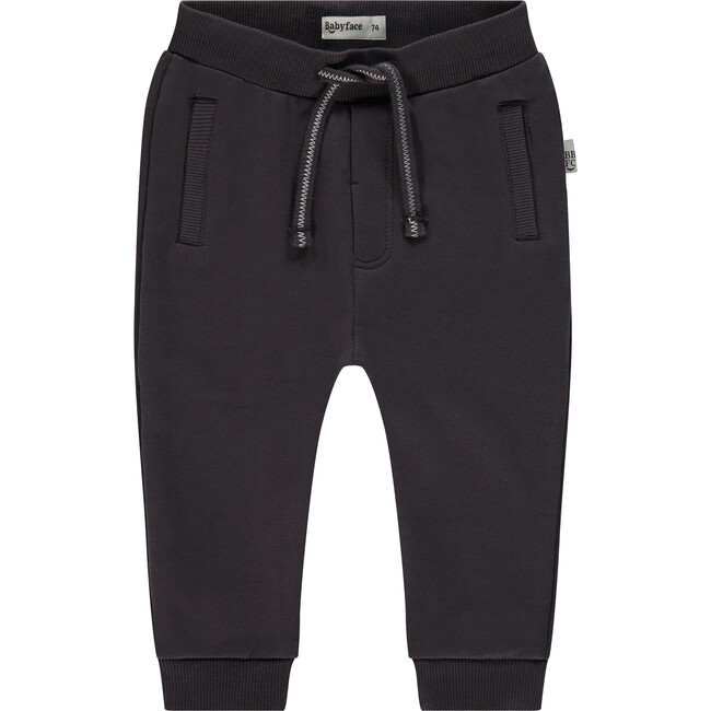 Baby Boy Slim Fit Drawstring Sweatpants, Dark Grey