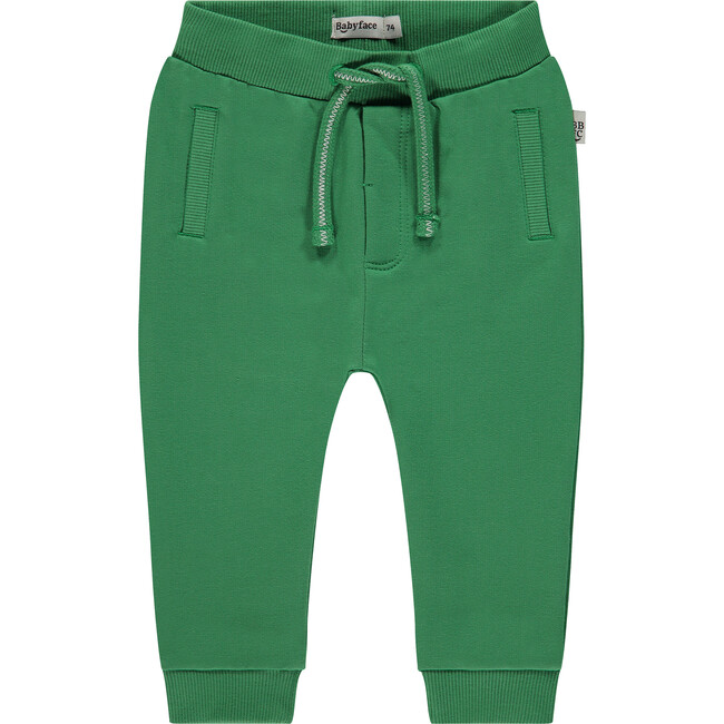 Baby Boy Slim Fit Drawstring Sweatpants, Grass Green