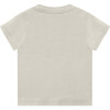 Bird Print Round Neck Short Sleeve T-Shirt, Cream - T-Shirts - 2