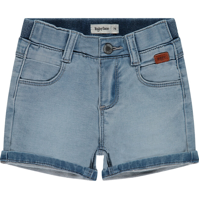Baby Boy Elastic Waist Denim Shorts, Light Blue