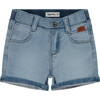 Baby Boy Elastic Waist Denim Shorts, Light Blue - Shorts - 1 - thumbnail