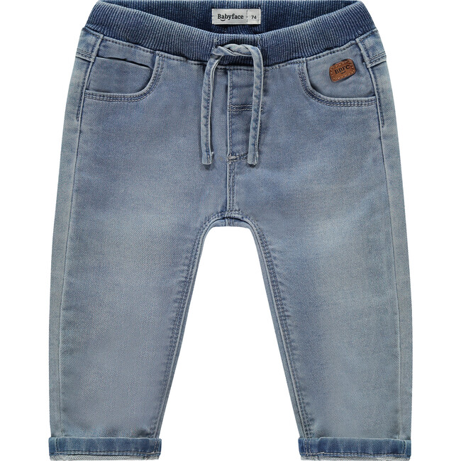 Baby Boy Cuffed Waist Denim Jeans, Light Blue