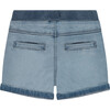Baby Boy Elastic Waist Denim Shorts, Light Blue - Shorts - 2