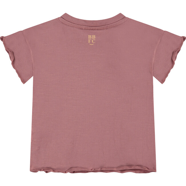 Flower Print Short Sleeve T-Shirt, Mauve Pink - T-Shirts - 2