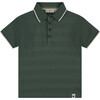Striped Polo Shirt, Green - Polo Shirts - 1 - thumbnail
