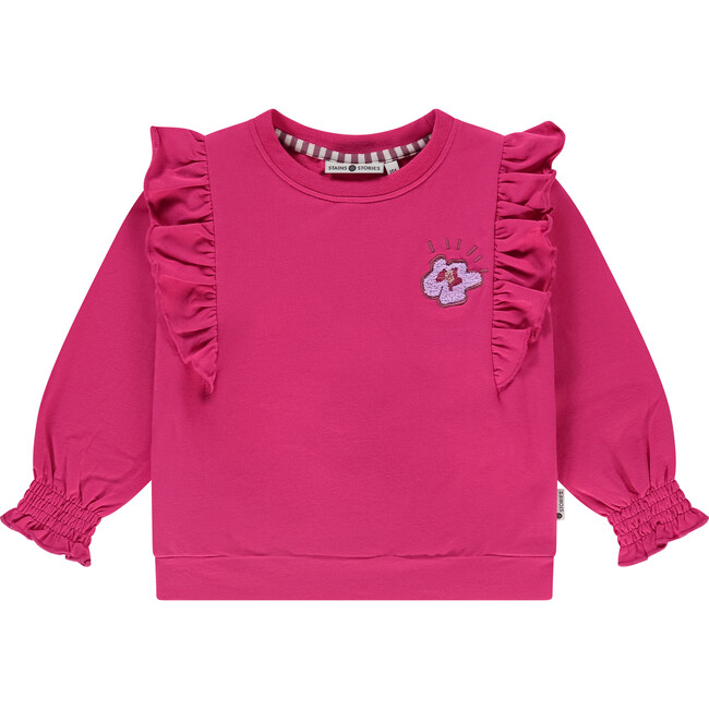 Flutter Sleeve Sweatshirt, Pink