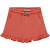 Ruffled Shorts, Orange - Shorts - 1 - thumbnail