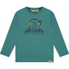 DJ Hot Tunes Print Long Sleeve T-Shirt, Turquoise - T-Shirts - 1 - thumbnail