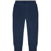 Contrast Side Panel Drawstring SweatPant, Navy & Turquoise - Sweatpants - 2