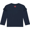 Crew Neck Long Sleeve Pullover T-Shirt, Navy - T-Shirts - 2