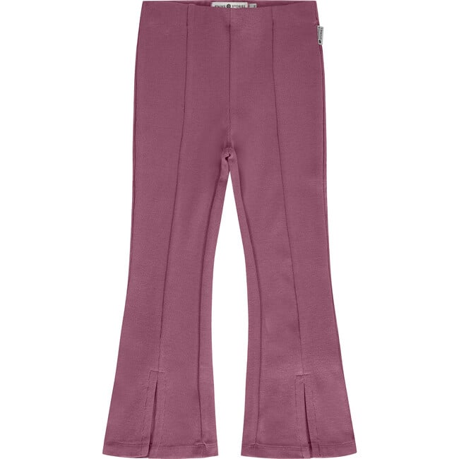 Ribbed Flare Leggings, Purple