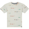 Retro Swimmer T-Shirt, Cream - T-Shirts - 1 - thumbnail
