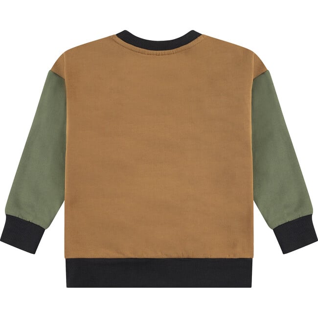 Color-Block Crew Neck Pullover Sweatshirt, Multicolors