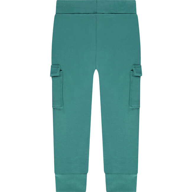Cargo Drawstring SweatPant, Turquoise - Sweatpants - 2