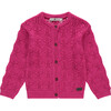 Knit Cardigan, Pink - Cardigans - 1 - thumbnail
