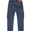 Pull-On Drawstring Cargo Pant, Navy - Pants - 2 - thumbnail