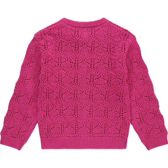 Knit Cardigan, Pink - Cardigans - 2