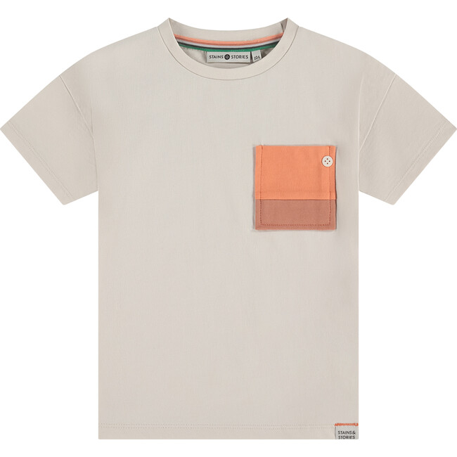 Pocket T-Shirt, Cream