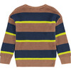 Rib Knit Striped Crew Neck Pull-Over Sweater, Multicolors - Sweaters - 2