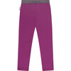 Abstract Pattern Waistband Leggings, Magenta Purple - Leggings - 2